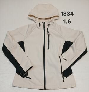 Free Country (Small) Cream Full Zip Athletic Outwear Jacket